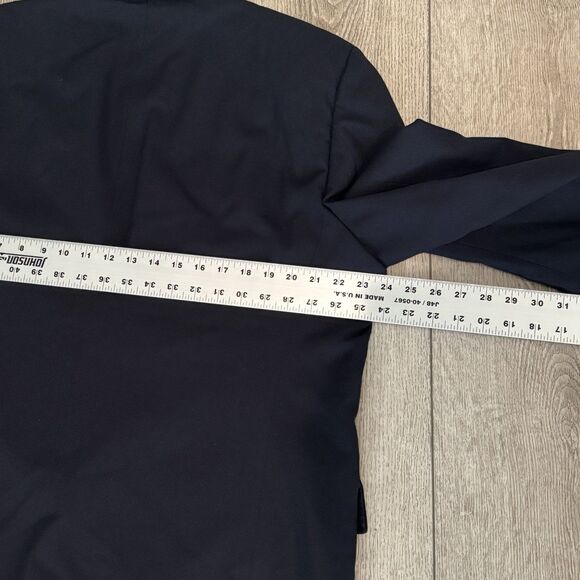 Christian Dior Monsieur Suit 46R Blazer 42x30 Pants Navy Blue Wool Vintage - Picture 11 of 16